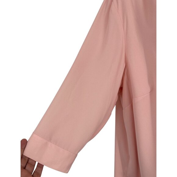 J. Jill Roll Tab Sleeve V-Neck Asymmetrical Hem Blouse Sz 2X - Picture 4 of 12